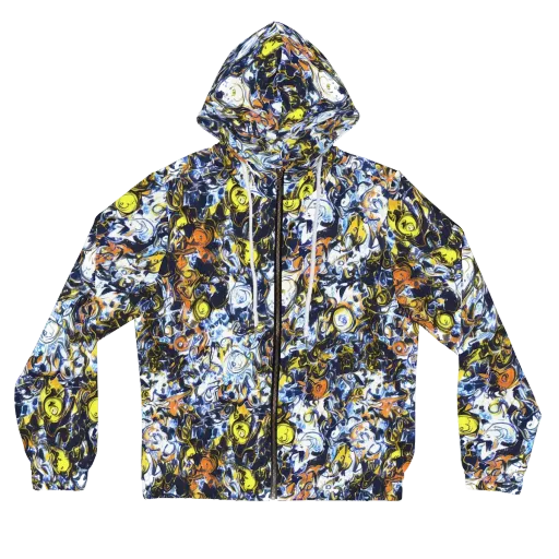 Lemon Static on a Women's Full-Zip Hoodie