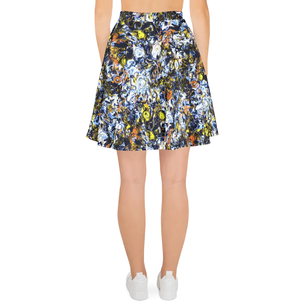 Lemon Static on Skater Skirt — Back