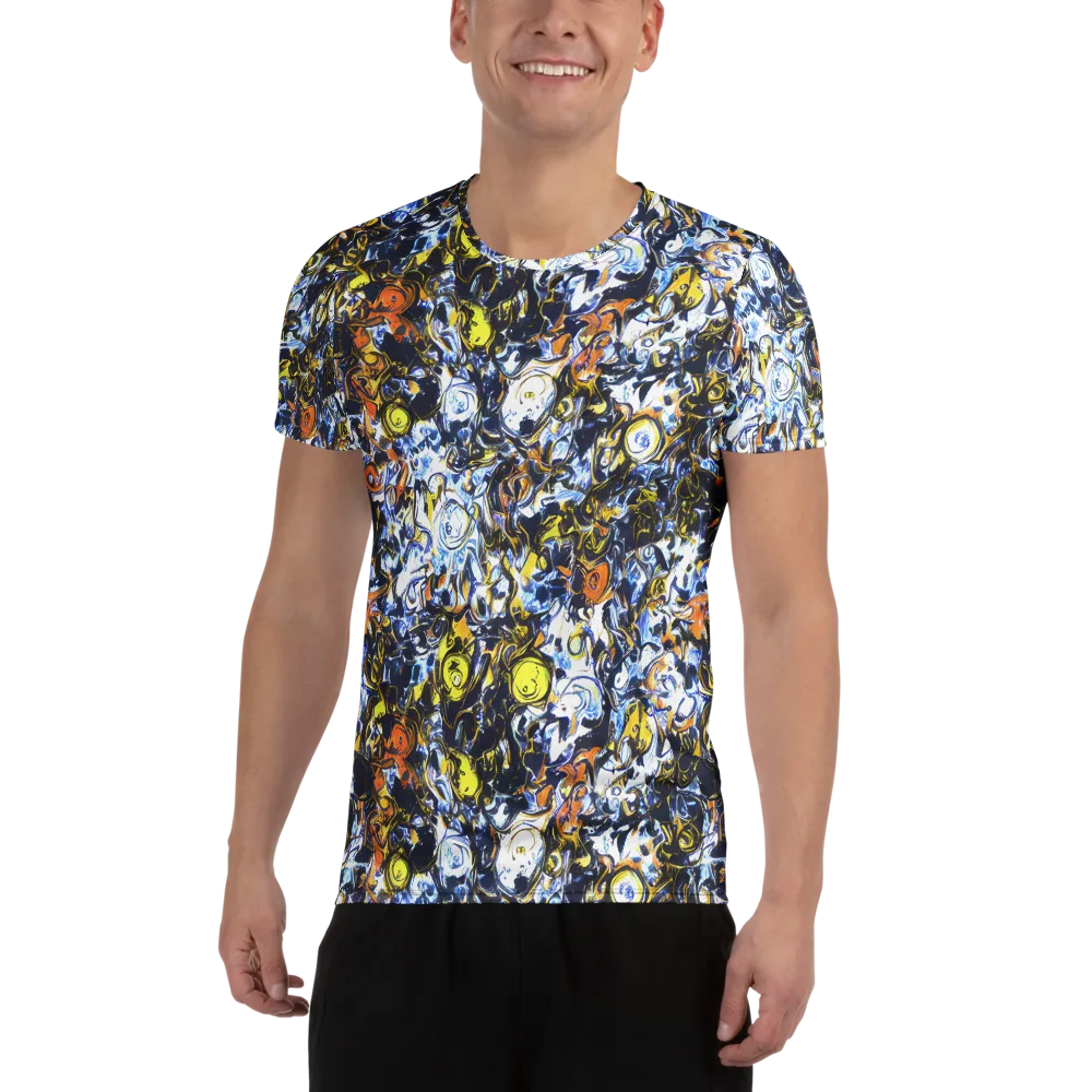 Lemon Static on Men's Athletic T-Shirt — Front