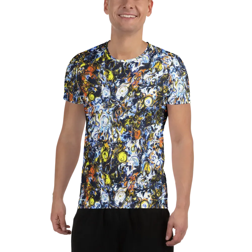 Lemon Static on Men's Athletic T-Shirt — Front