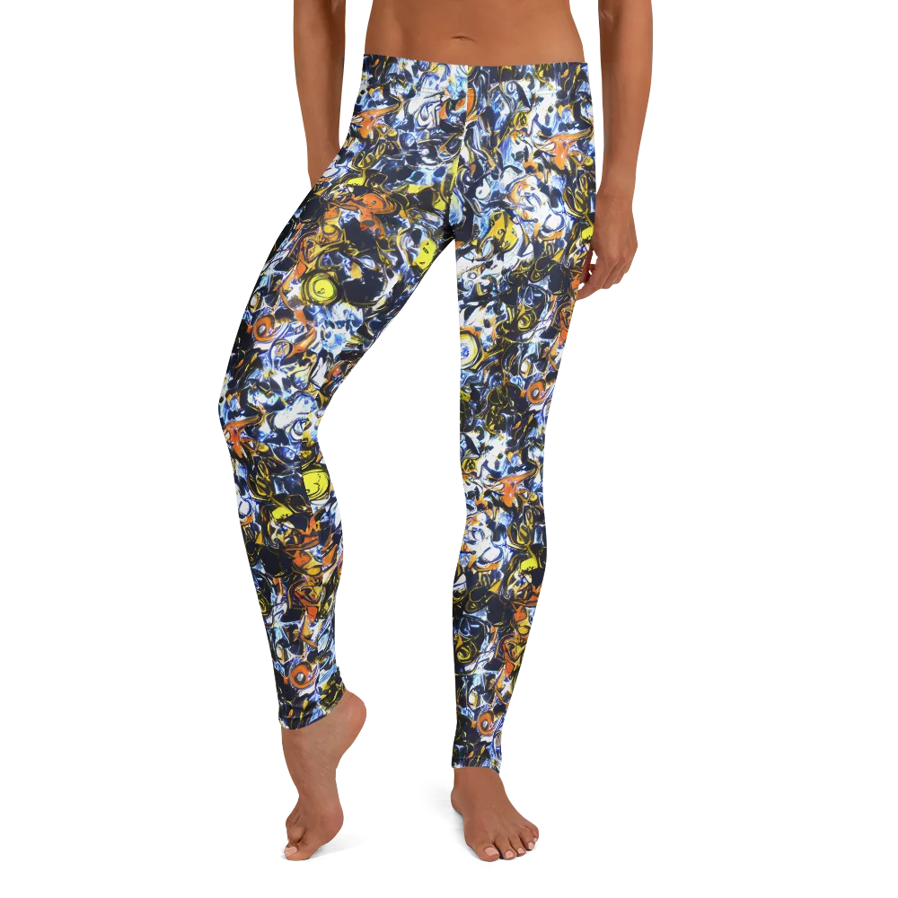 Lemon Static on Leggings — Front