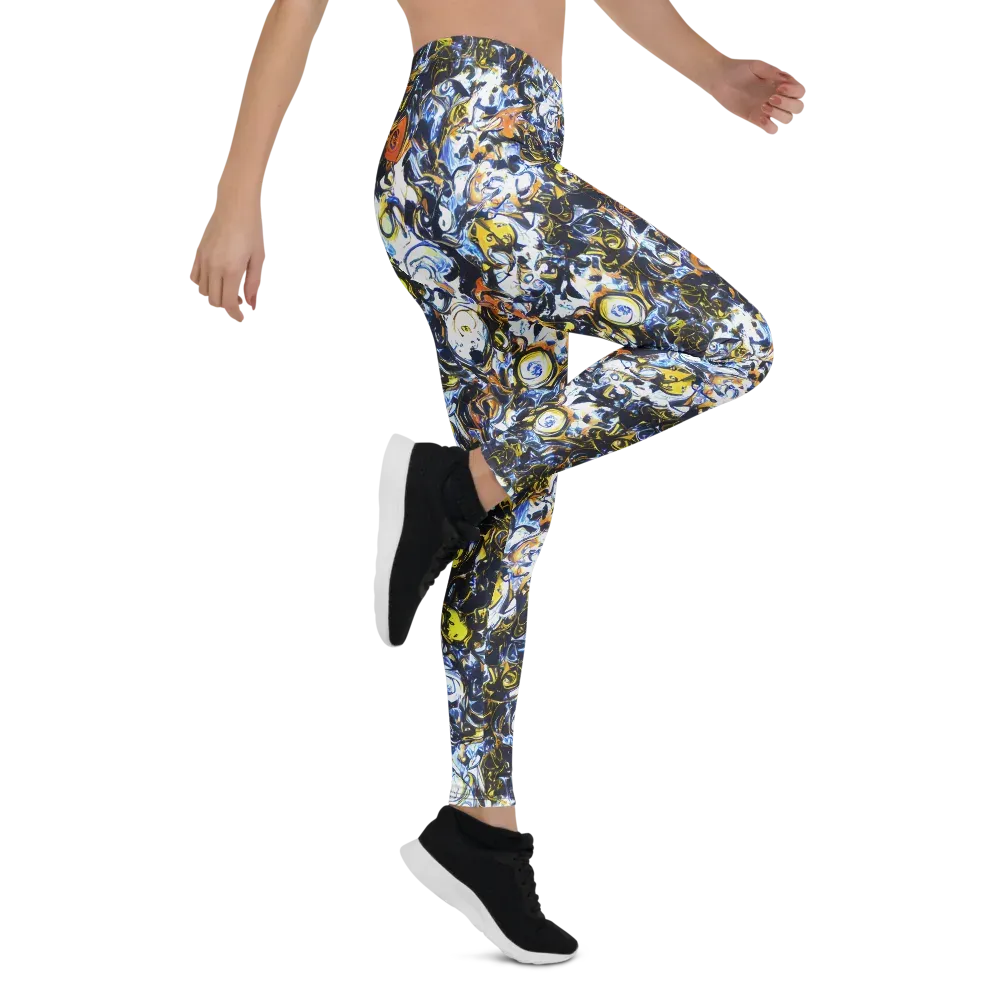 Lemon Static on Leggings — Right