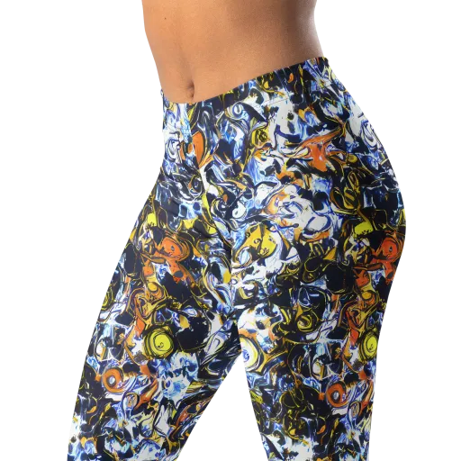 Lemon Static on a Leggings