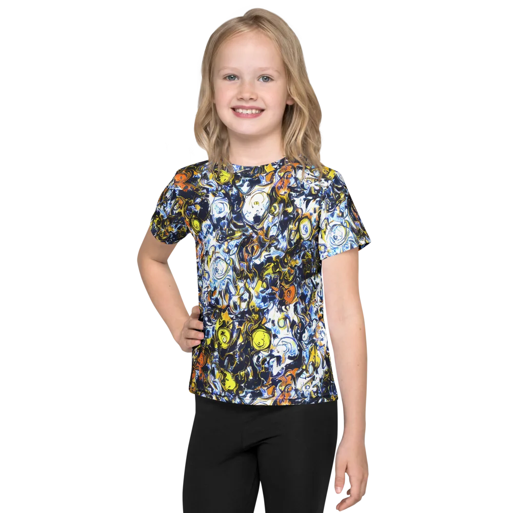 Lemon Static on Kids Crew Neck T-Shirt — Front