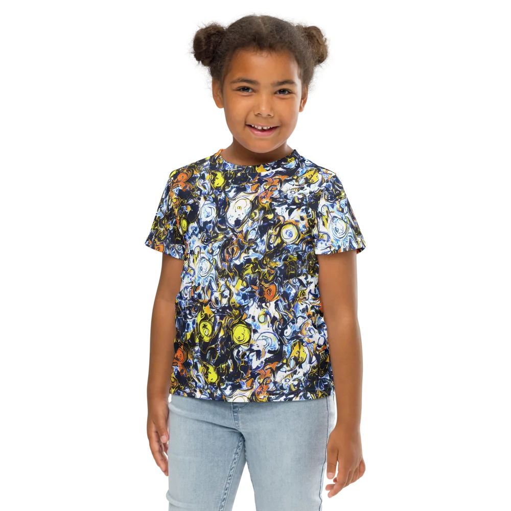 Lemon Static on Kids Crew Neck T-Shirt — Front