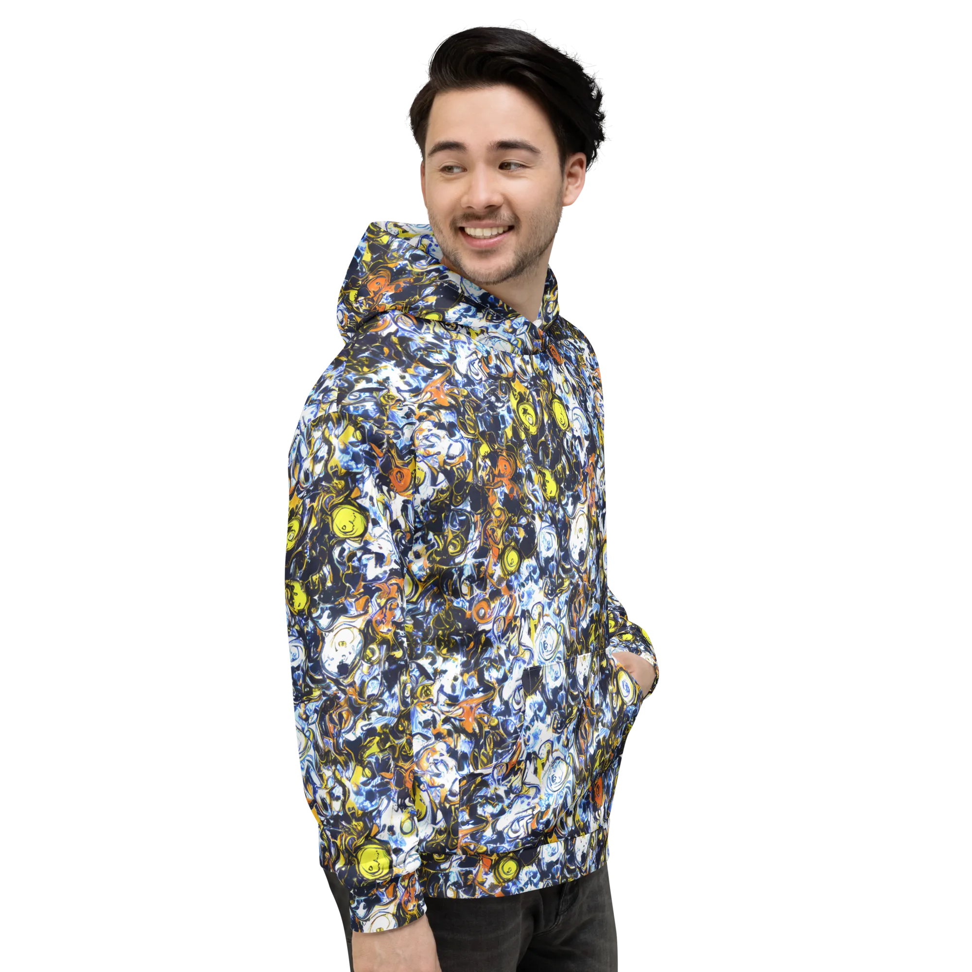 Lemon Static on Hoodie — Right