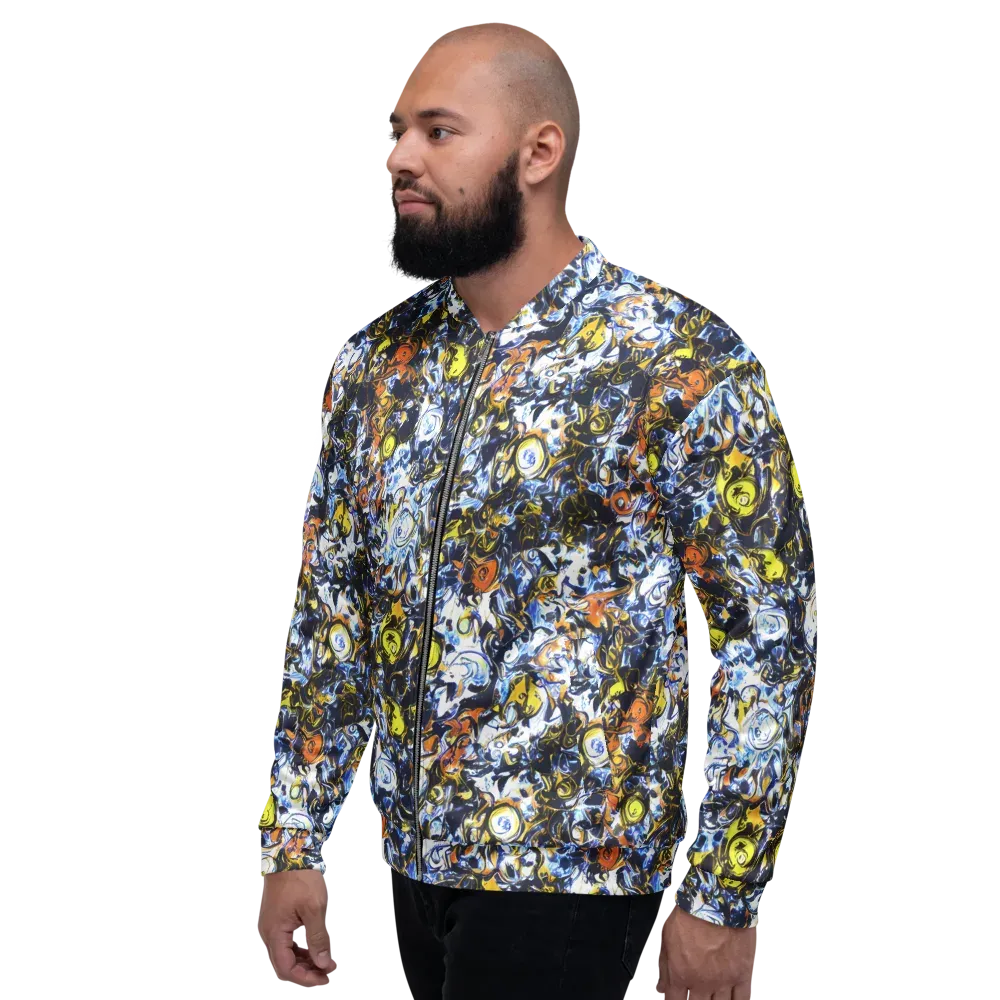 Lemon Static on Bomber Jacket — Left