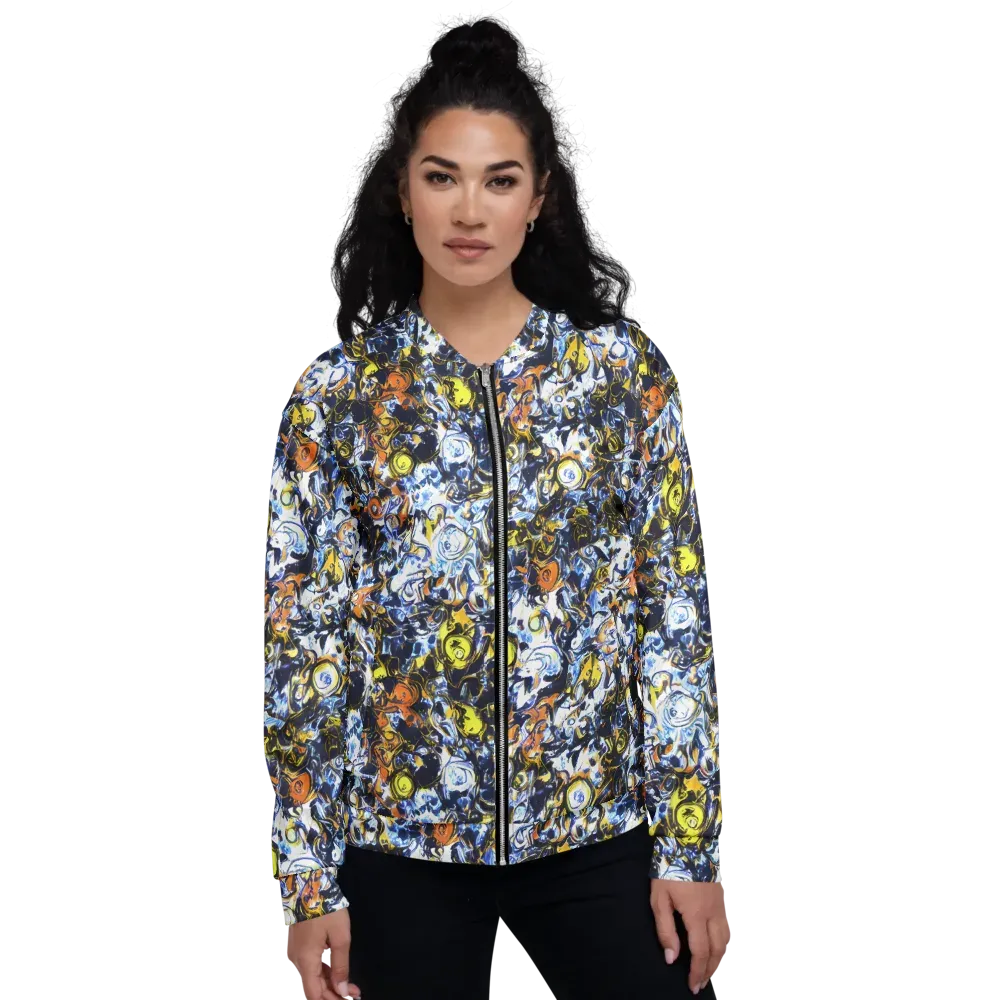 Lemon Static on Bomber Jacket — Front