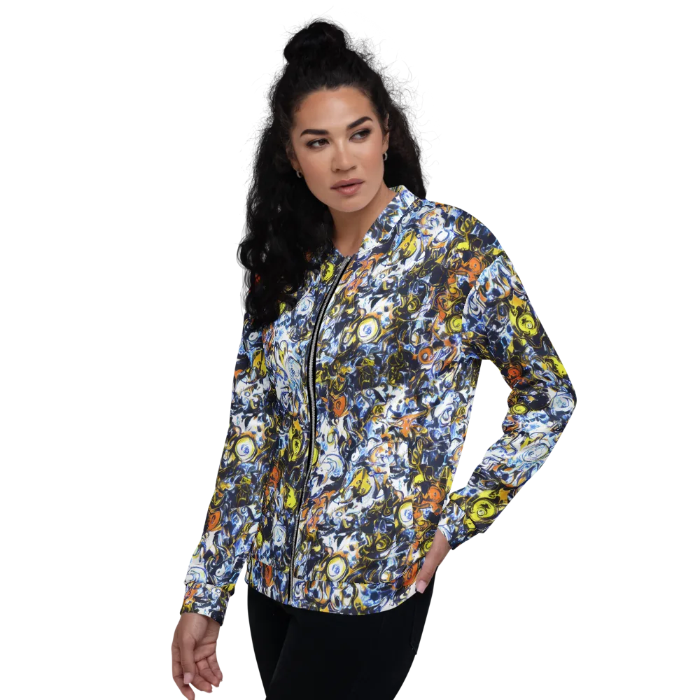 Lemon Static on Bomber Jacket — Left