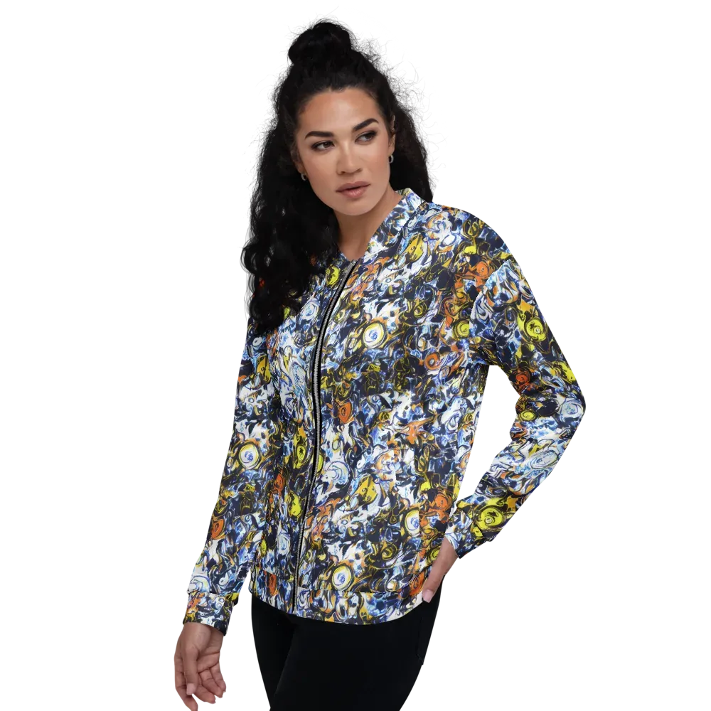 Lemon Static on Bomber Jacket — Left