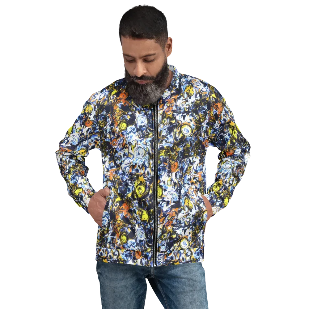 Lemon Static on Bomber Jacket — Front