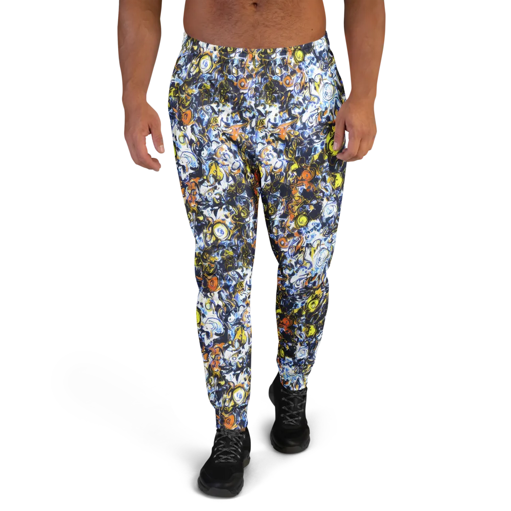 Lemon Static on Men's Joggers — Front