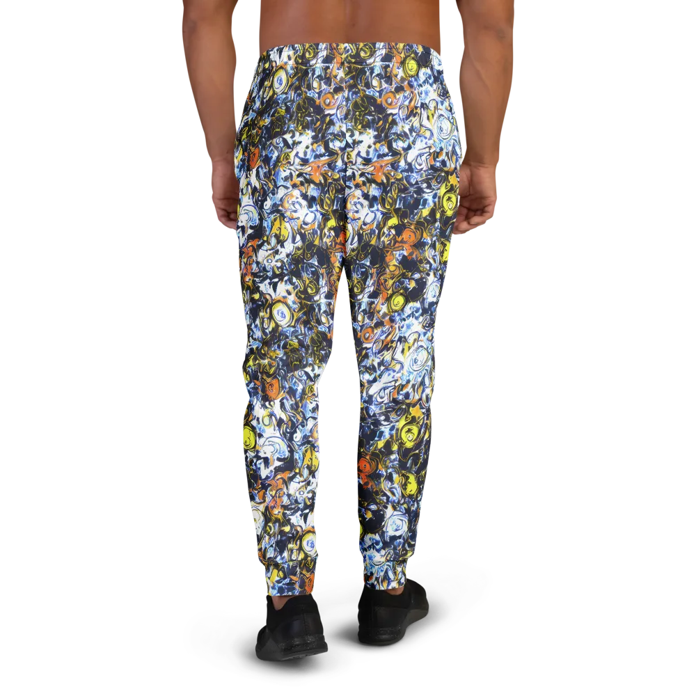Lemon Static on Men's Joggers — Back