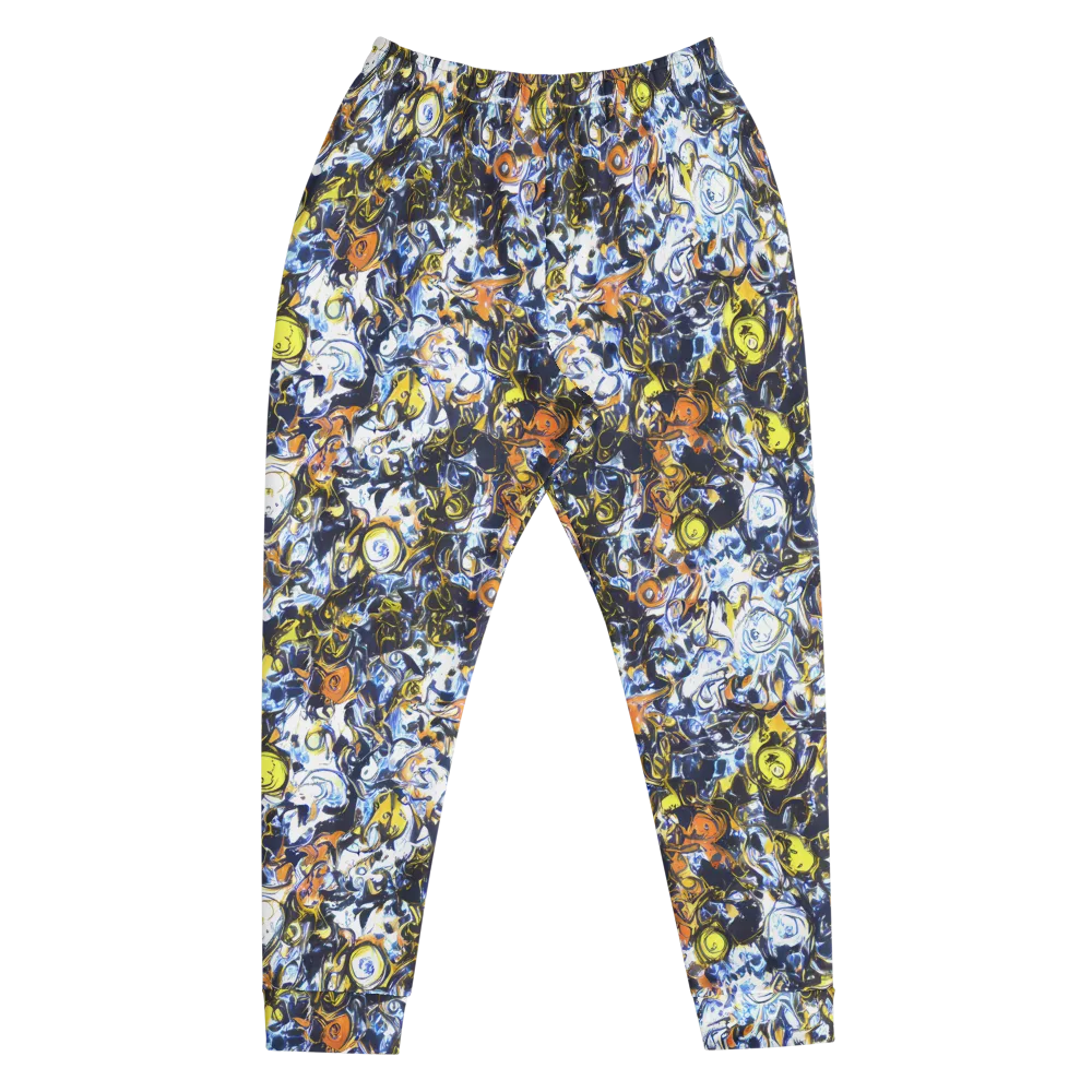 Lemon Static on Men's Joggers — Front