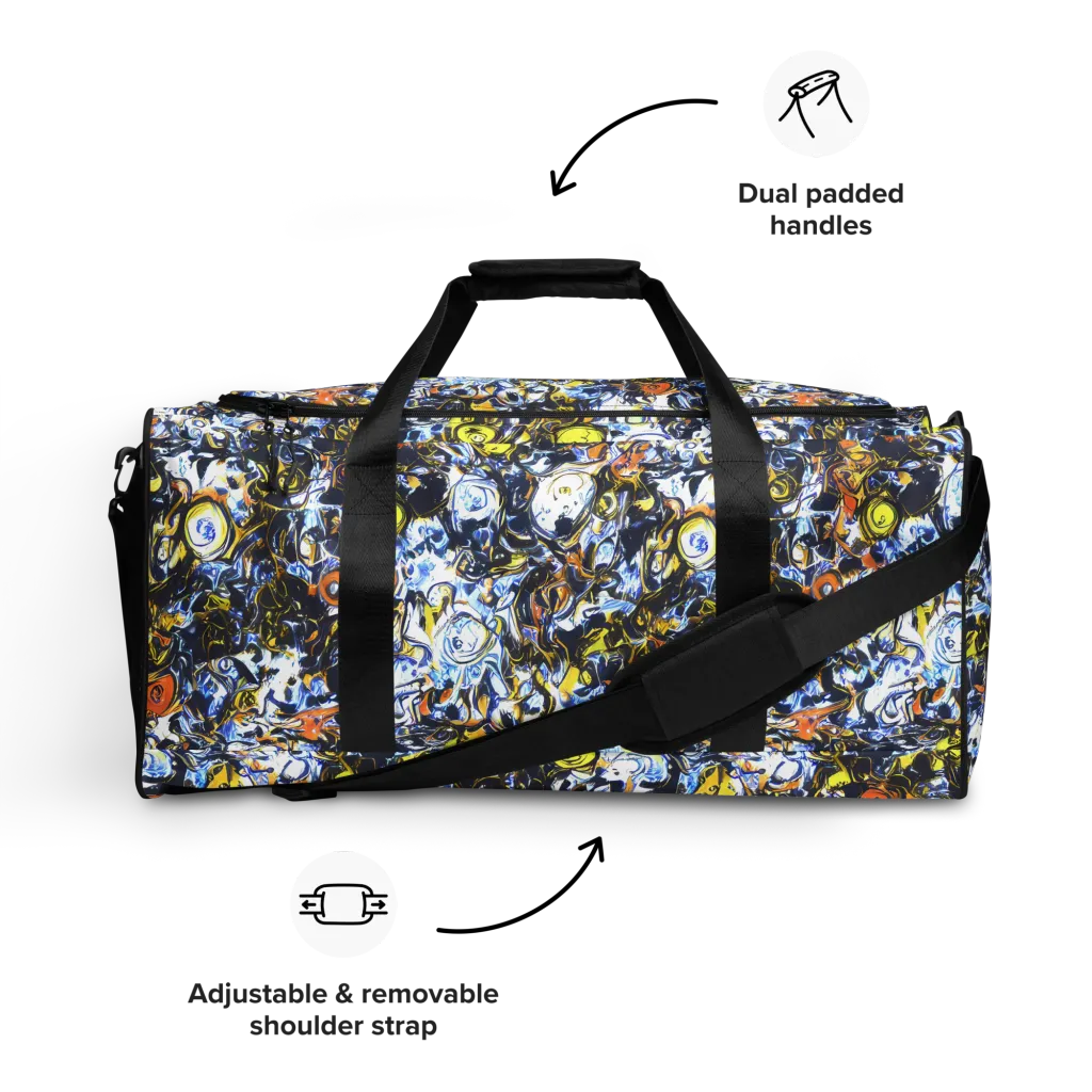 Lemon Static on Duffle Bag — Front