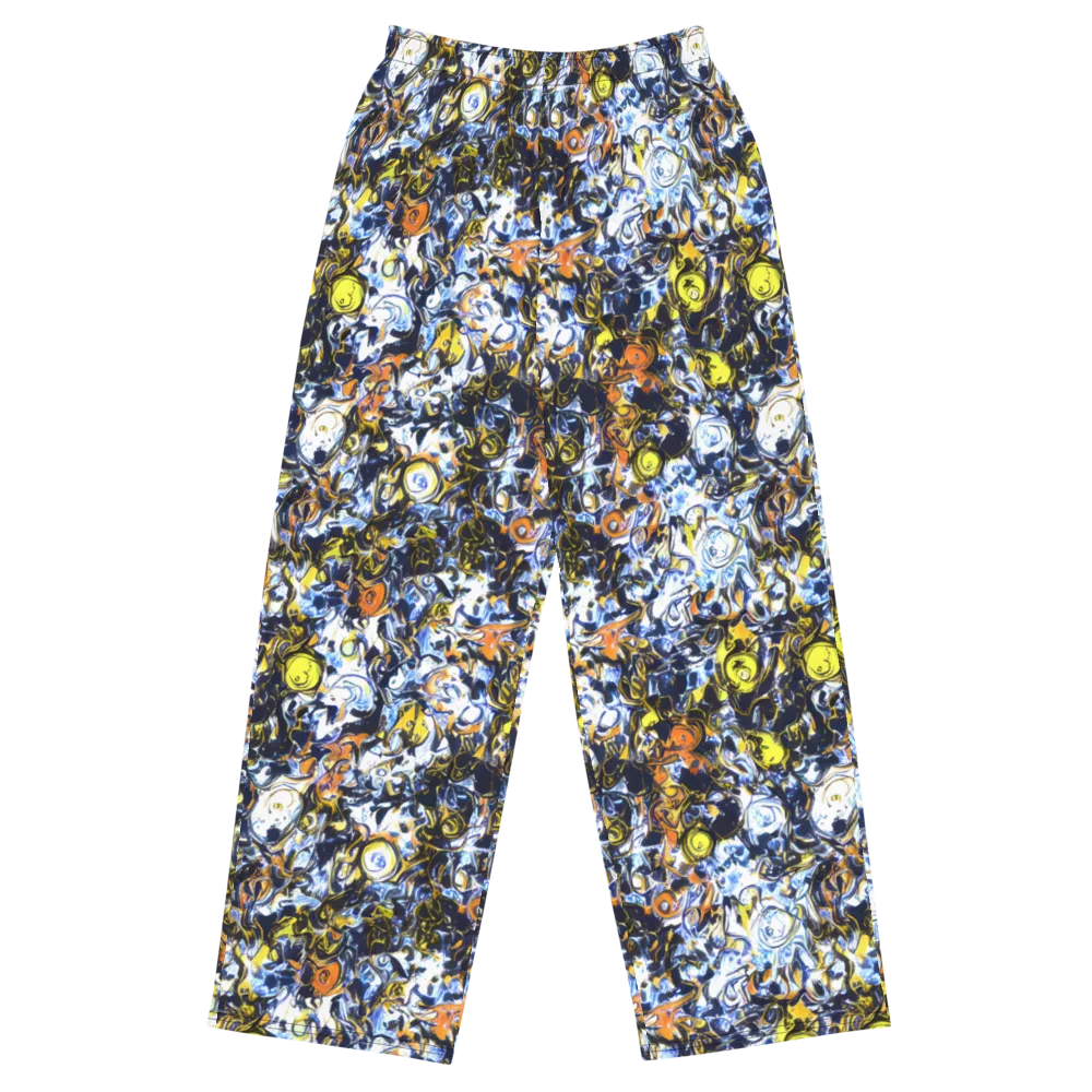 Lemon Static on Wide-Leg Pants — Front
