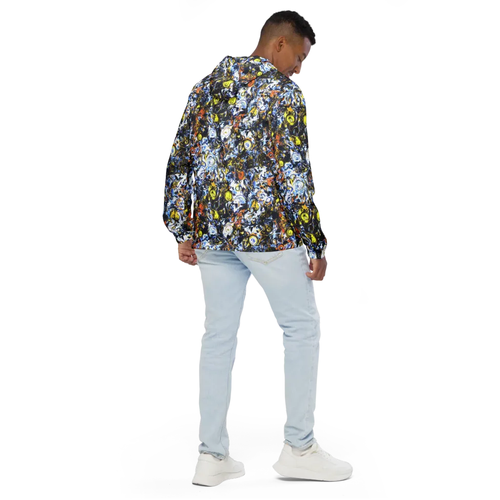 Lemon Static on Men's Windbreaker — Back