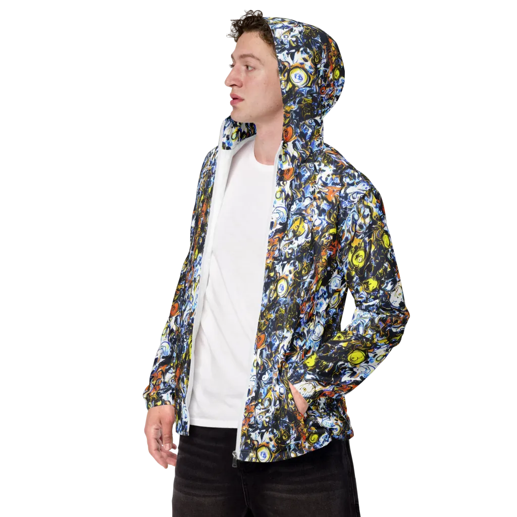 Lemon Static on Men's Windbreaker — Left Front
