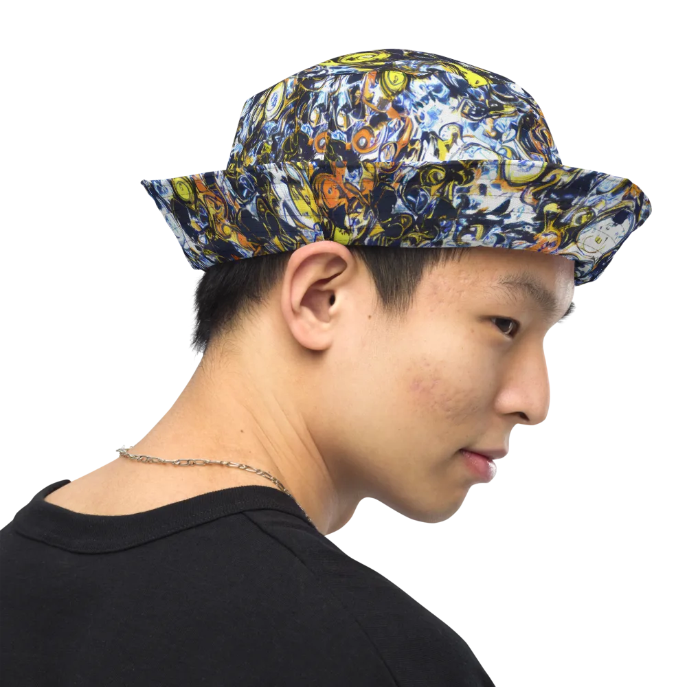 Lemon Static on Reversible Bucket Hat — Right Outside