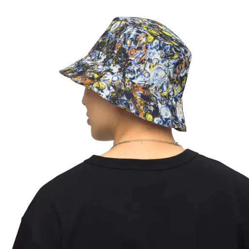 Lemon Static on a Reversible Bucket Hat