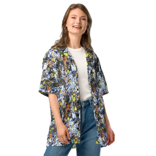 Lemon Static on a Button Shirt