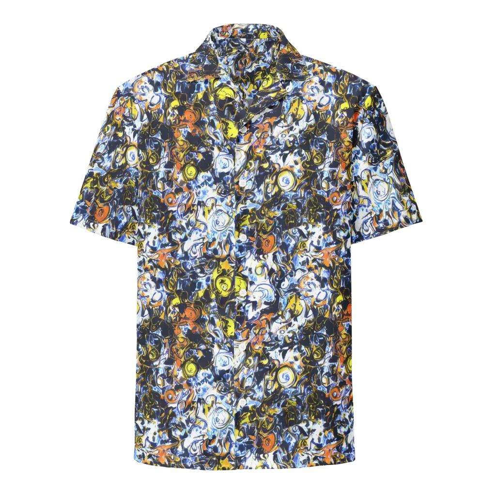 Lemon Static on Button Shirt — Front