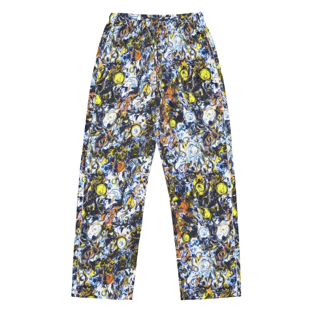 Lemon Static on Women's Pajama Pants — Front