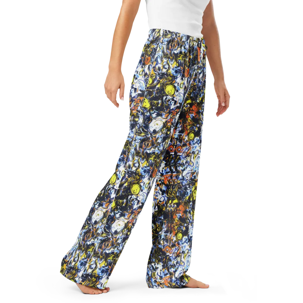 Lemon Static on Women's Pajama Pants — Right Front