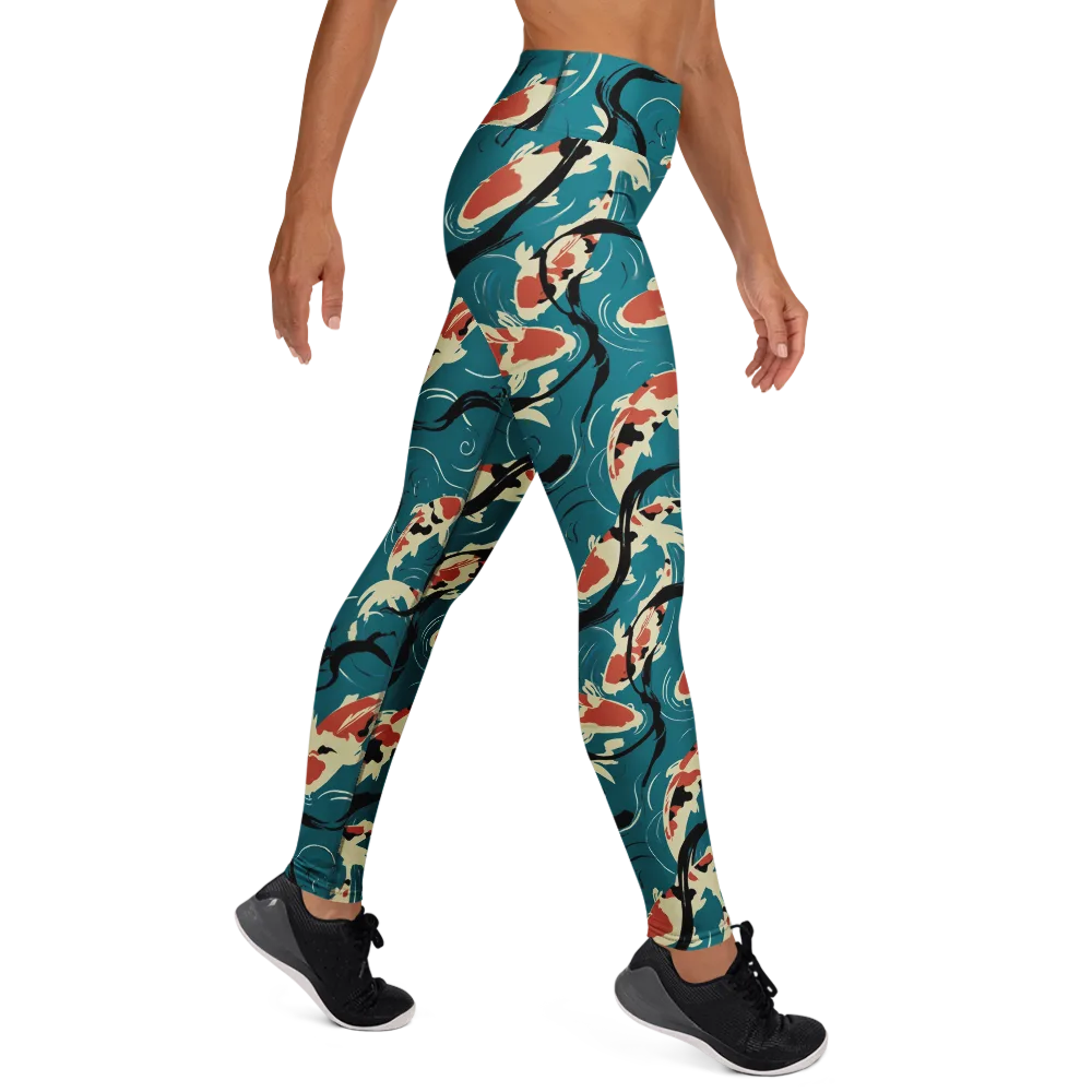 River Ink on Yoga Leggings — Right