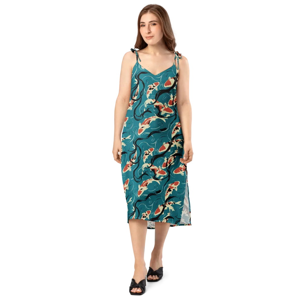 River Ink on Slip Dress — Front