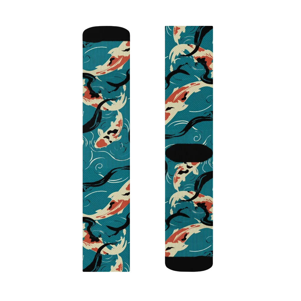 River Ink on Socks — Right Sock