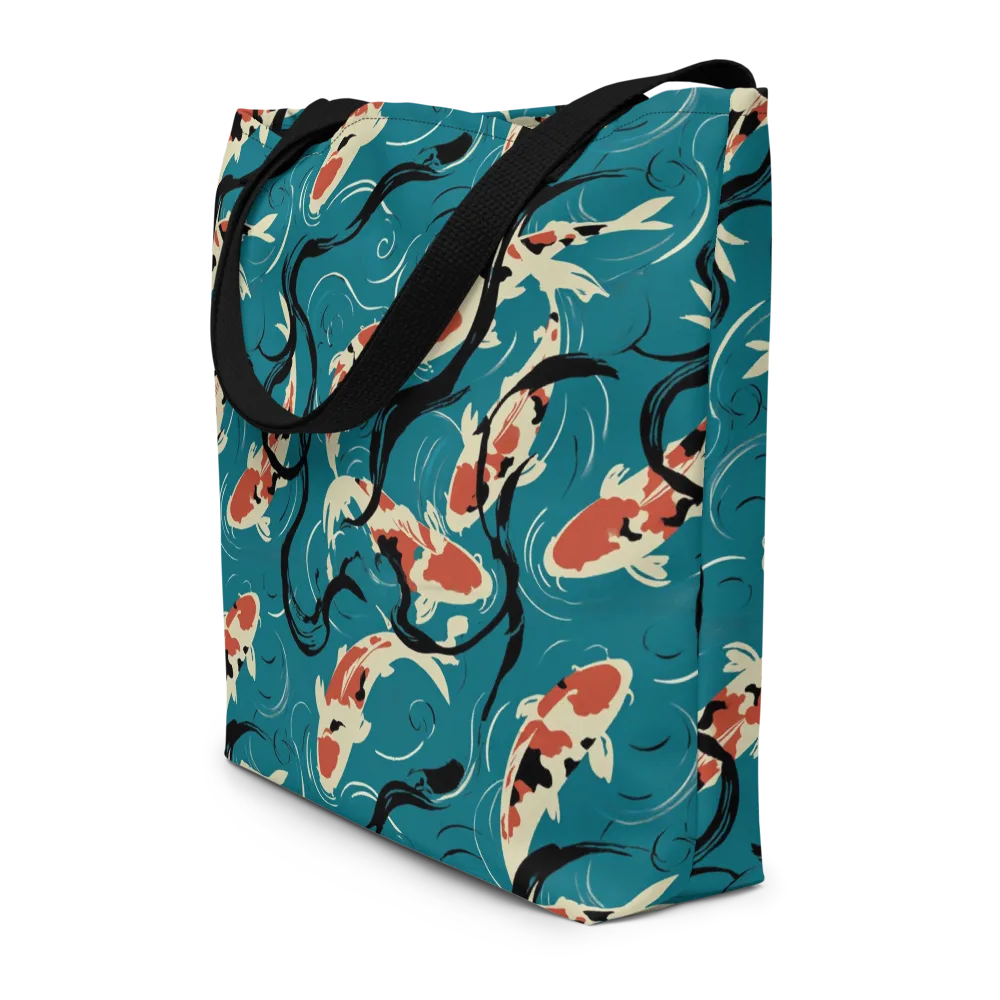 River Ink on Large Tote Bag W/ Pocket — Front