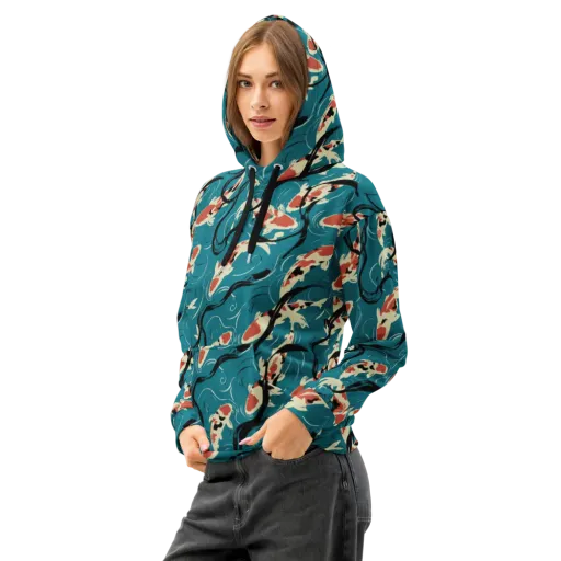River Ink on a Cotton Hoodie