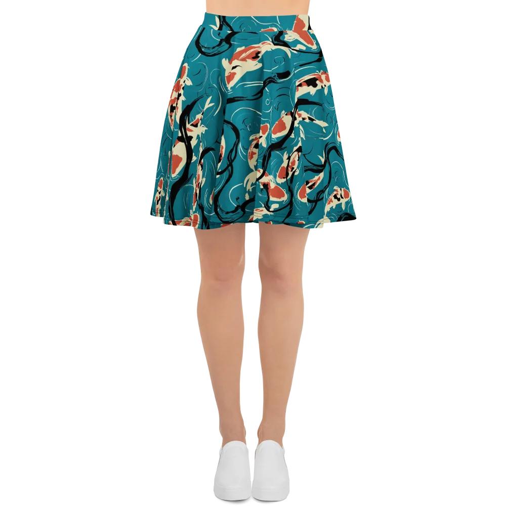 River Ink on Skater Skirt — Front