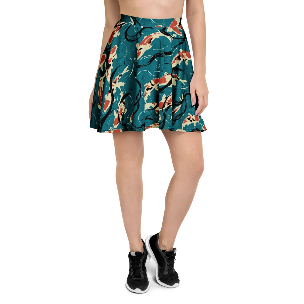 River Ink on Skater Skirt — Front