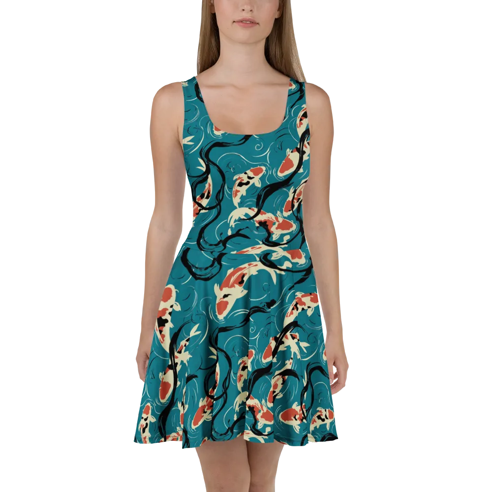 River Ink on Skater Dress — Front