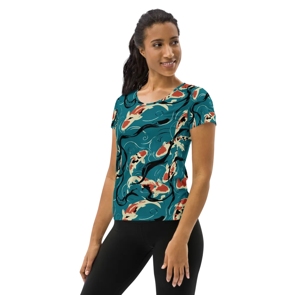 River Ink on Women's Athletic T-Shirt — Left