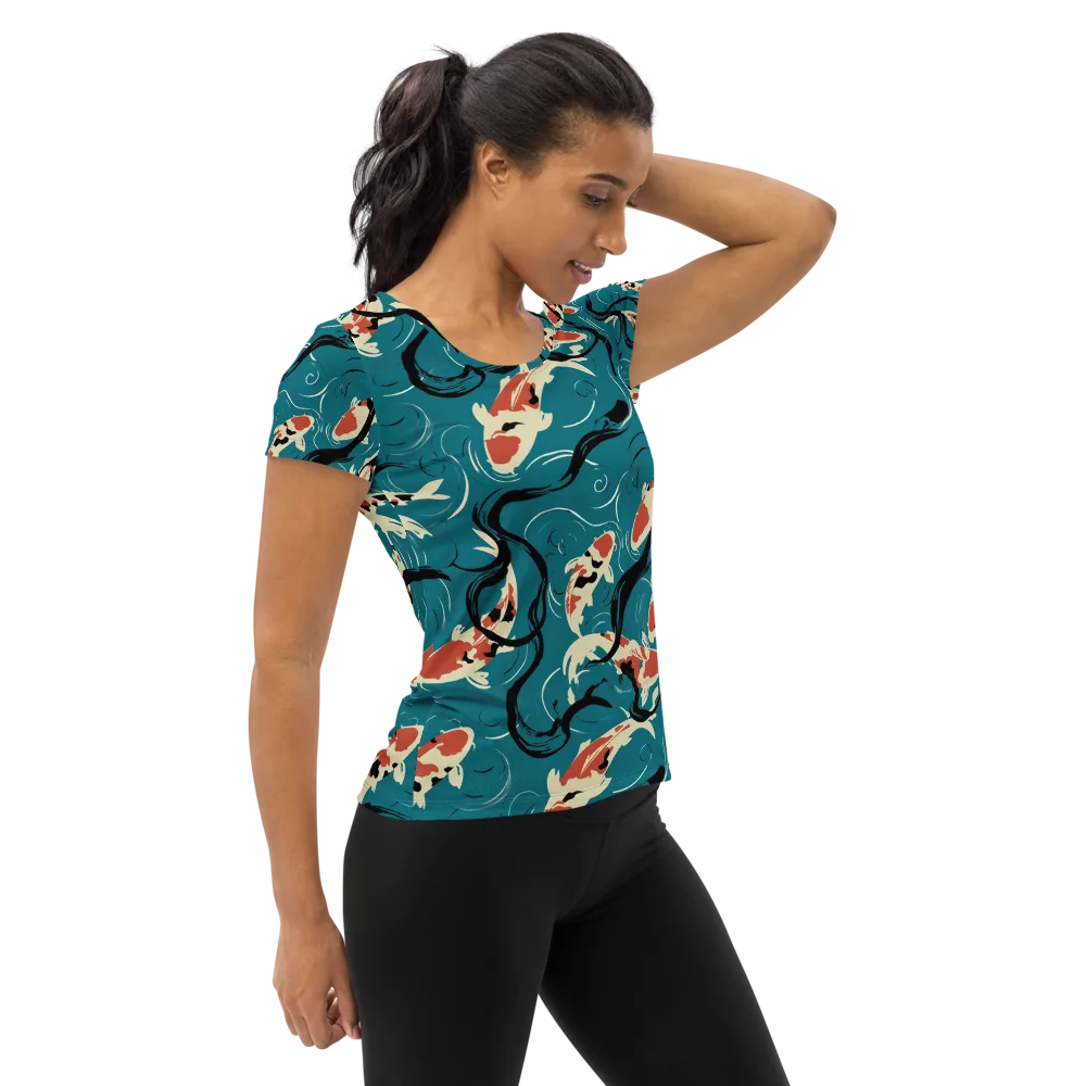 River Ink on Women's Athletic T-Shirt — Right