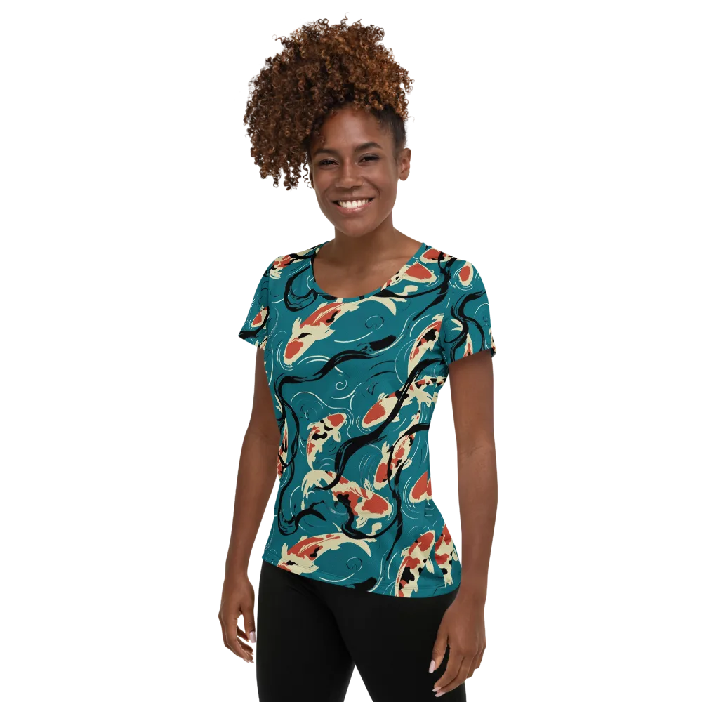 River Ink on Women's Athletic T-Shirt — Left