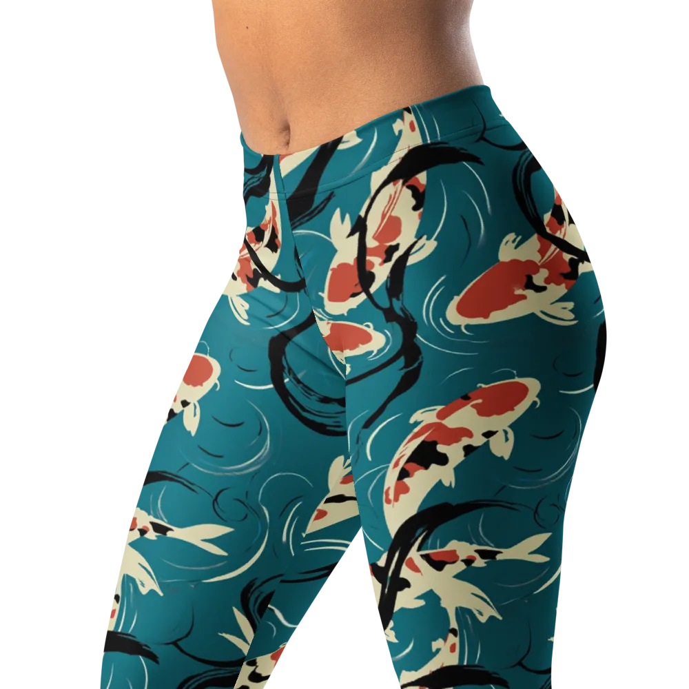 River Ink on Leggings — Left Front