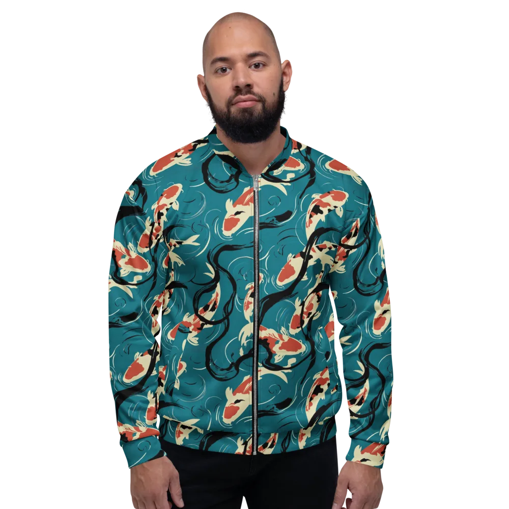 River Ink on Bomber Jacket — Front