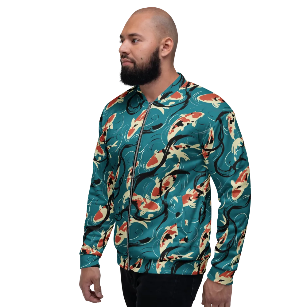 River Ink on Bomber Jacket — Left
