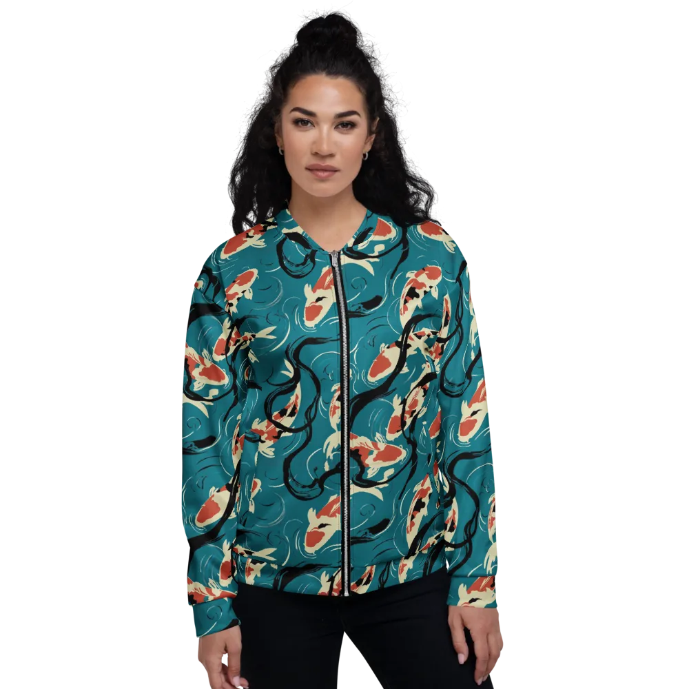 River Ink on Bomber Jacket — Front