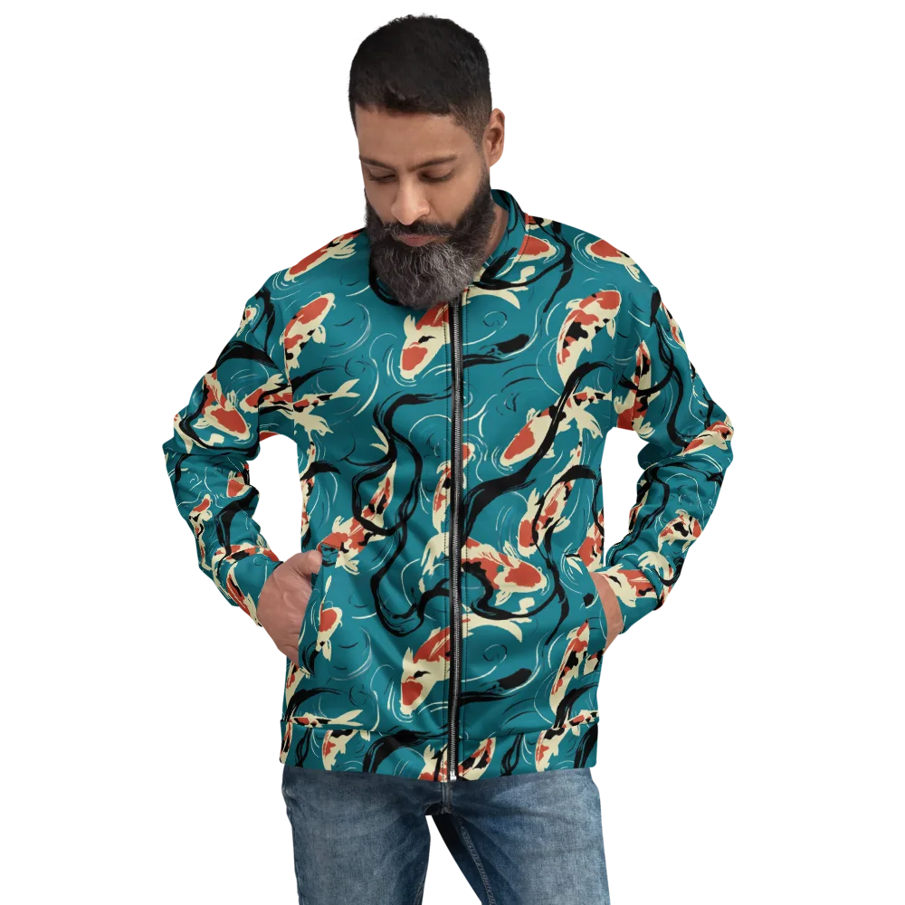River Ink on Bomber Jacket — Front