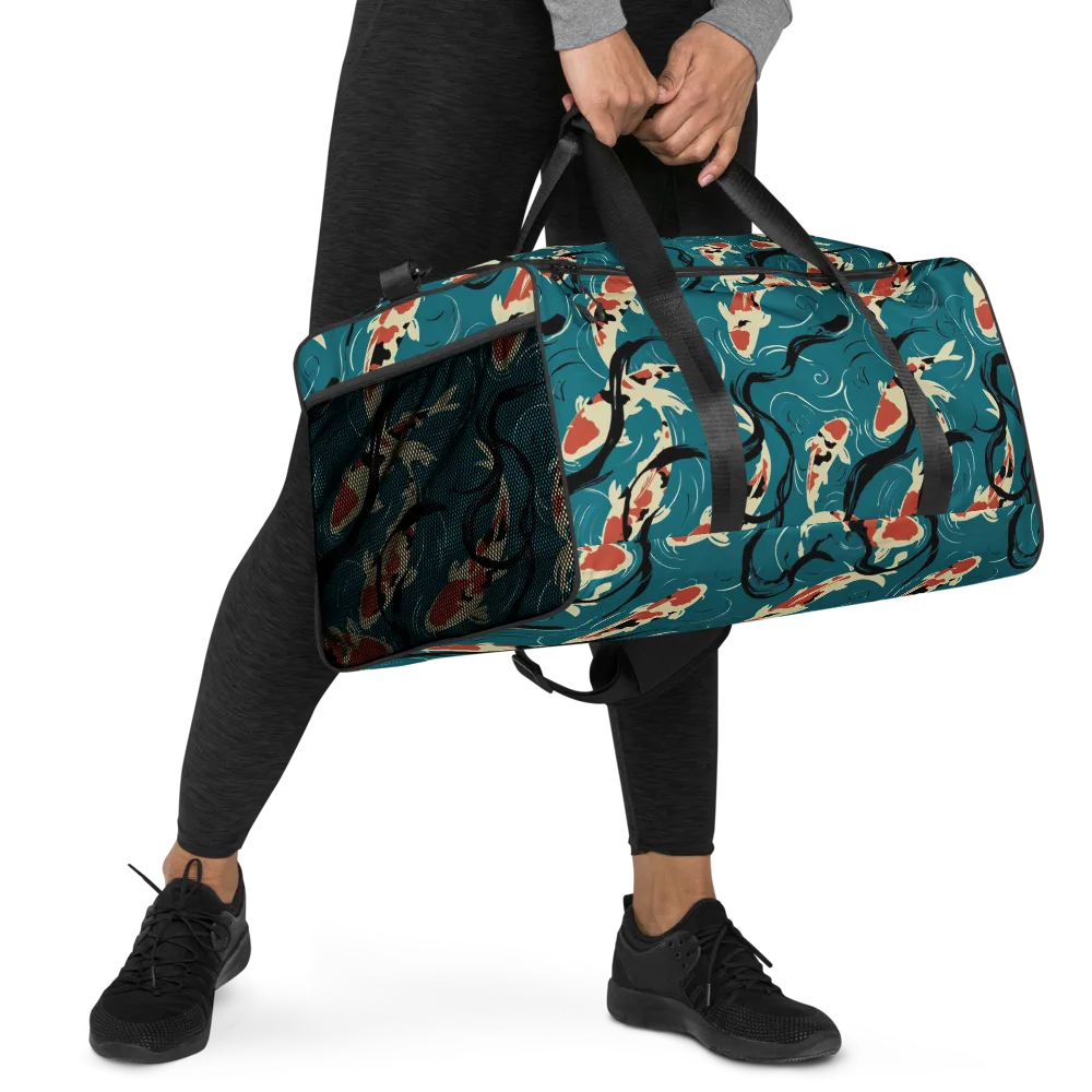 River Ink on Duffle Bag — Right Front