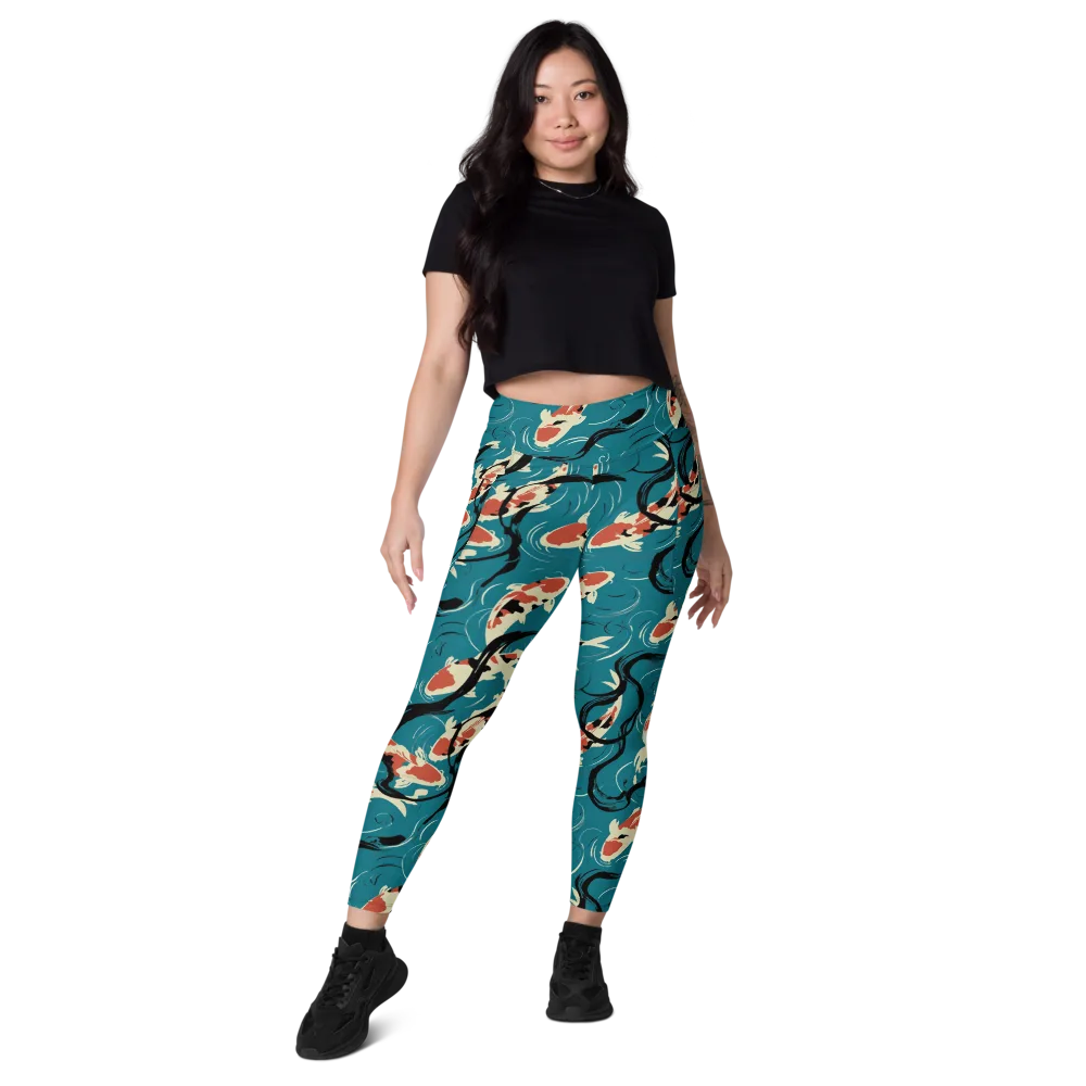 River Ink on Leggings with Pockets — Front