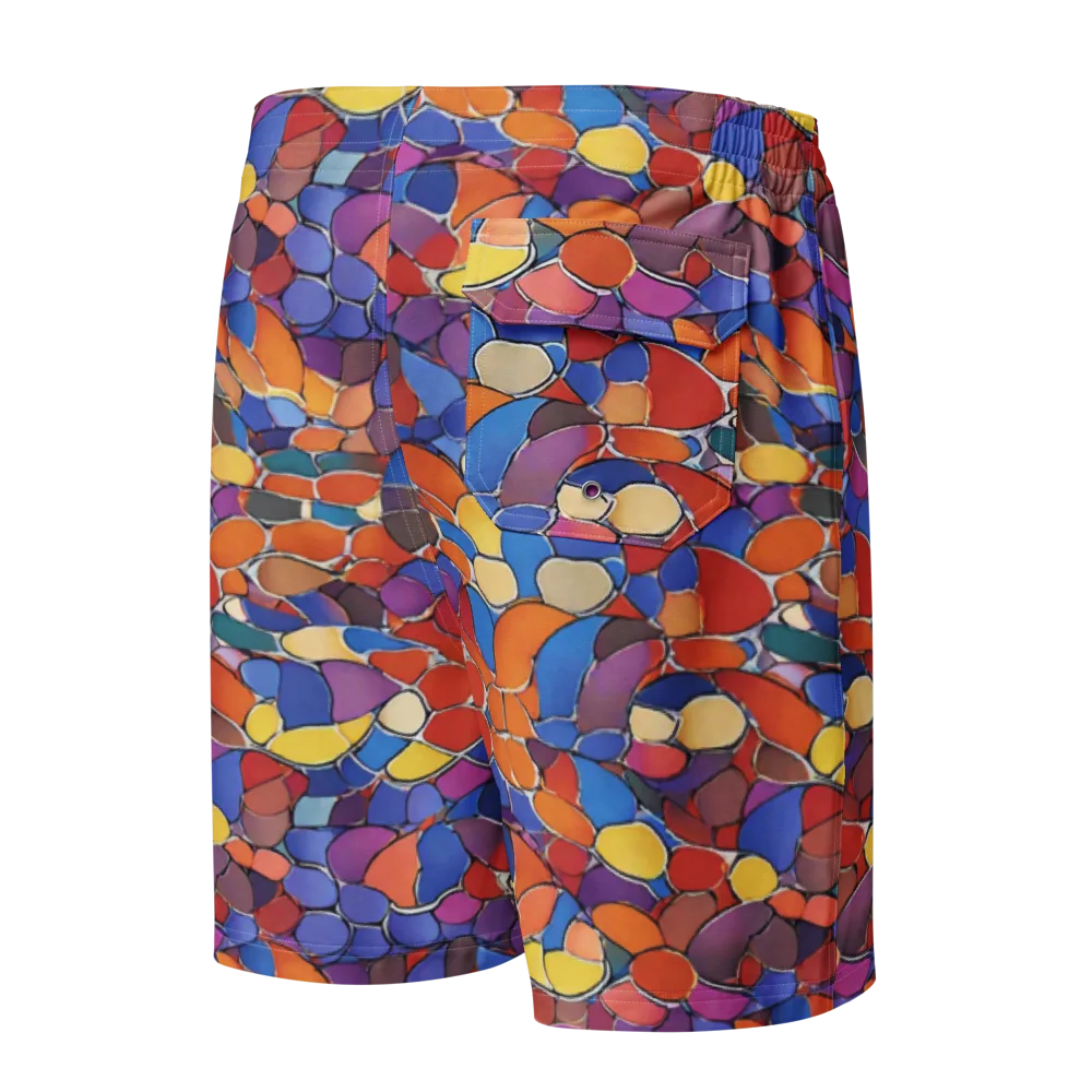 Chromatic Cobblestone on Men's Board Shorts — Back