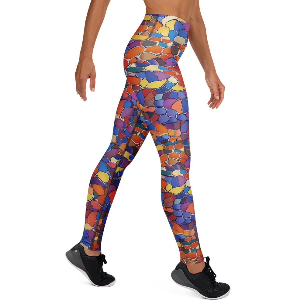 Chromatic Cobblestone on Yoga Leggings — Right