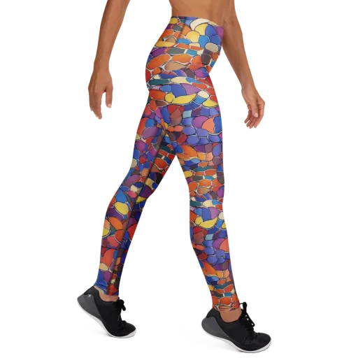 Chromatic Cobblestone on a Yoga Leggings