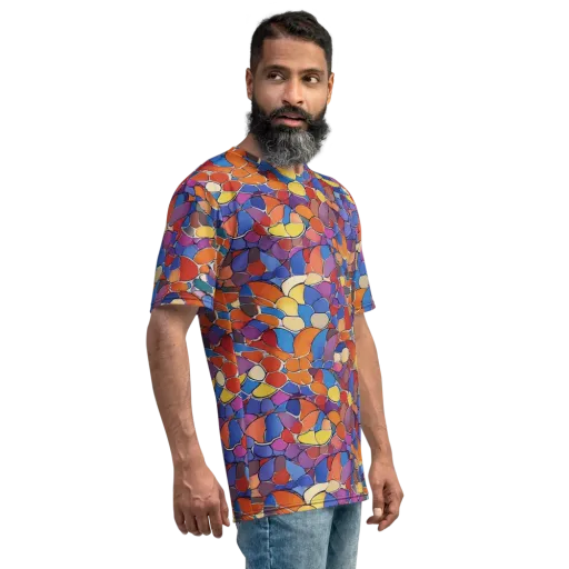 Chromatic Cobblestone on a Men's Crew Neck T-Shirt